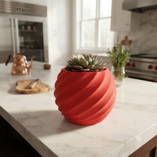 Vase en spiral