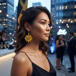 Boucle d'oreille soleil
