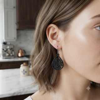 Boucle d'oreille fleurie