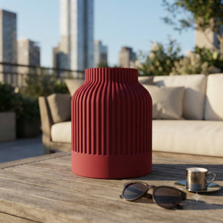Vase côtelé