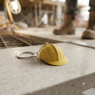 Porte-clés casque de chantier