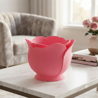 Pot de fleur en forme de rose