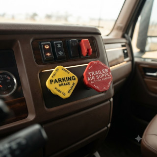 Bouton de frein de camion