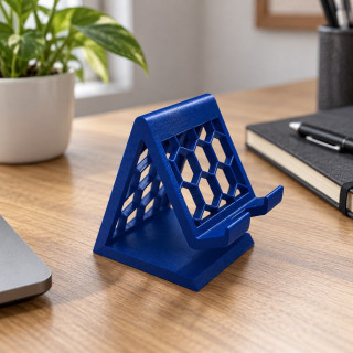 Support téléphone nid d’abeille – Bleu