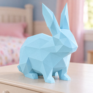 Lapin géométrique à facettes