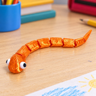 Mini anguille orange articulée