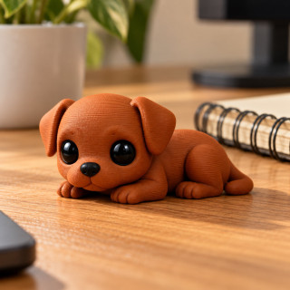 Petit chiot couché