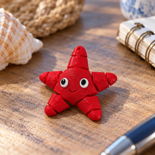 Petite étoile de mer rouge articulée