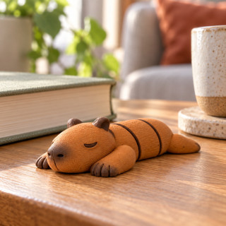 Mini capybara assoupi articulé