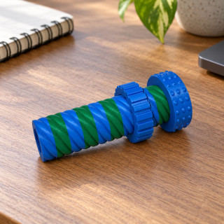 Fidget à vis bleu et vert
