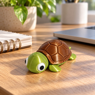 Mini tortue à carapace cuivrée