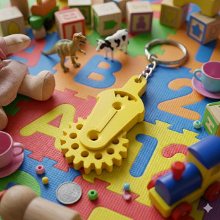 Porte-clés à engrenages