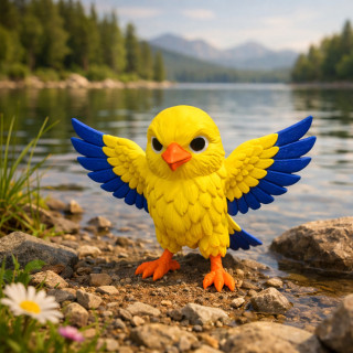 Canari Jaune et Bleu