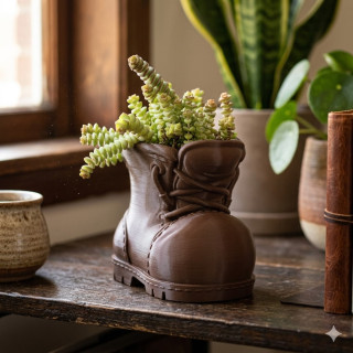 Jardinière en forme de botte