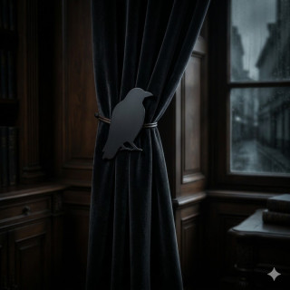 Attache Rideau Corbeau