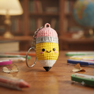 Porte-clés crayon Kawaii